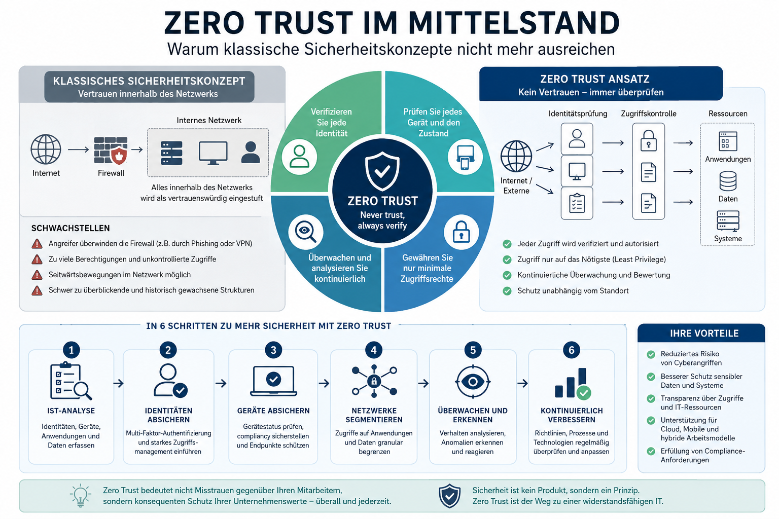 Zero Trust im Mittelstand Warum klassische Sicherheitskonzepte nicht mehr ausreichen